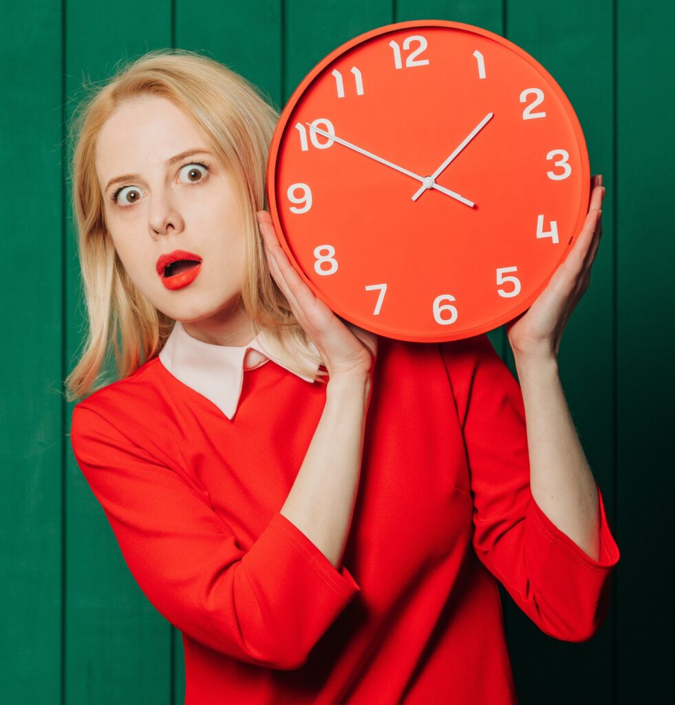 woman worried about time